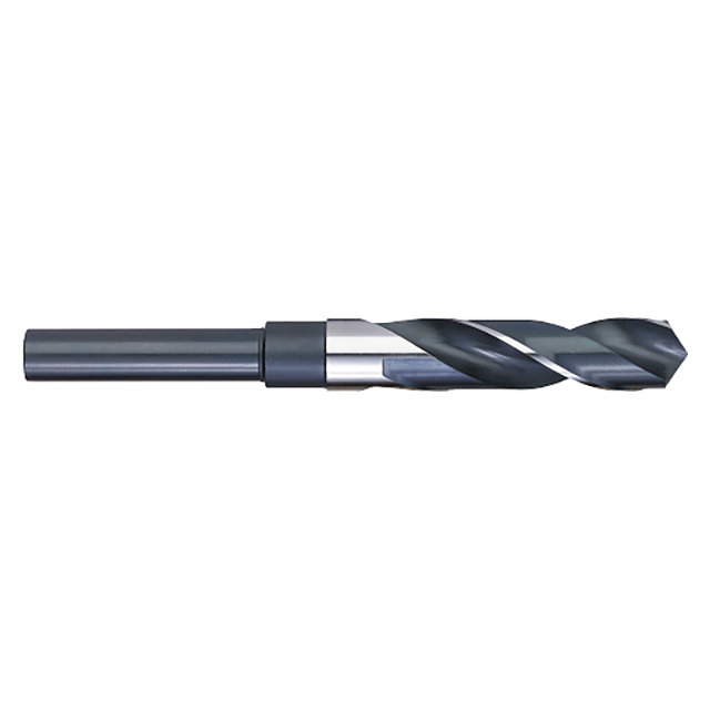 Titan USA SD91442 | 0.6563" Diameter x 0.5000" (1/2) Shank x 3.0000" (3) Flute Length x 6.0000" (6) OAL 118 Degree Point Angle 2 Flute Bright & Black Oxide Coated High Speed Steel Reduced Shank Drill Bit