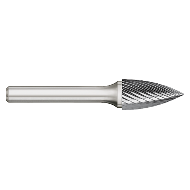 Titan USA TB19418 | 0.5000" (1/2) Diameter x 0.2500" (1/4) Shank x 1.0000" (1) LOC x 2.7500" (2-3/4) OAL Uncoated Carbide Burr