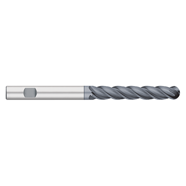 Titan USA TC25674 | 0.6250" (5/8) Diameter x 0.6250" (5/8) Shank x 3.0000" (3) LOC x 6.0000" (6) OAL 4 Flute AlCrO-MAX Coated Carbide Ball End Mill
