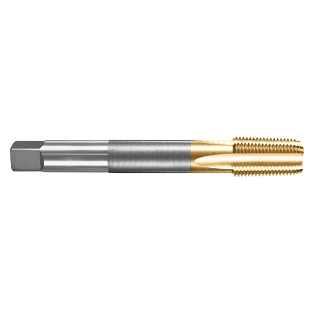 Titan USA TT94225TIN | 3/8"-18 Thread x 1.0625" (1-1/16) LOC x 6.0000" (6) OAL 4 Flute TIN Coated High Speed Steel Extension Pipe Tap