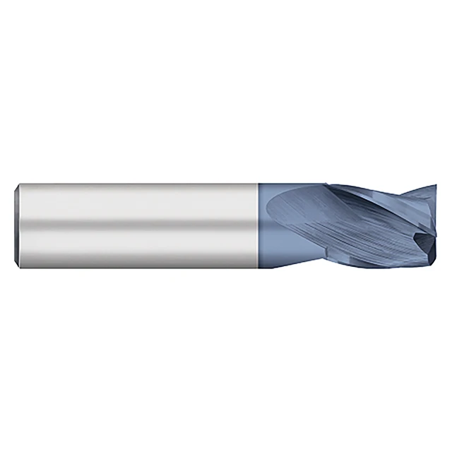 Titan USA TC11428 | 0.4375" (7/16) Diameter 0.4375" (7/16) Shank x 2.5000" (2-1/2) OAL x 0.6250" (5/8) LOC 3 Flute ALTIN Coated Carbide Square End Mill