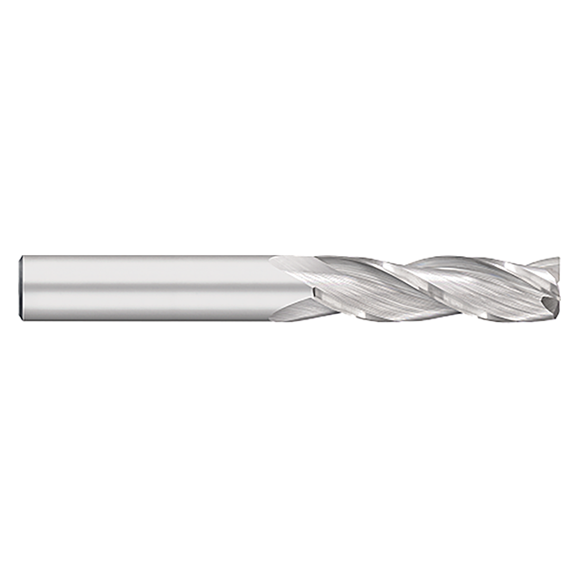 Titan USA TC15833 | 0.5000" (1/2) Diameter x 0.5000" (1/2) Shank x 0.1250" (1/8) Corner Radius x 4.0000" (4) OAL 3 Flute Uncoated Carbide Corner Radius End Mill