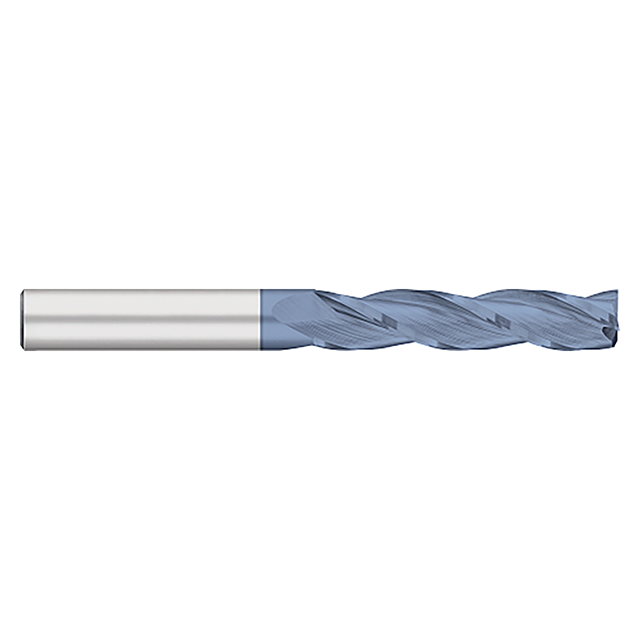 Titan USA TC17428 | 0.4375" (7/16) Diameter 0.4375" (7/16) Shank x 6.0000" (6) OAL x 3.0000" (3) LOC 3 Flute ALTIN Coated Carbide Square End Mill