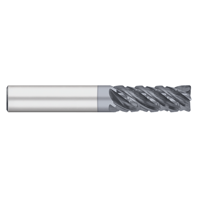 Titan USA TC13312 | 0.1250" (1/8) Diameter x 0.1250" (1/8) Shank x 0.0100" Radius x 2.0000" (2) OAL 5 Flute ALCRO-MAX Coated Carbide Corner Radius End Mill