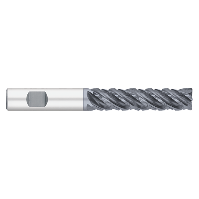 Titan USA TC13398 | 0.7500" (3/4) Diameter x 0.7500" (3/4) Shank x 0.0600" Radius x 5.0000" (5) OAL 5 Flute ALCRO-MAX Coated Carbide Corner Radius End Mill