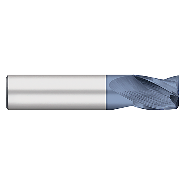 Titan USA TC16417 | 0.3750" (3/8) Diameter x 0.3750" (3/8) Shank x 0.0150" (1/64) Corner Radius x 2.0000" (2) OAL 3 Flute ALTIN Carbide Corner Radius End Mill