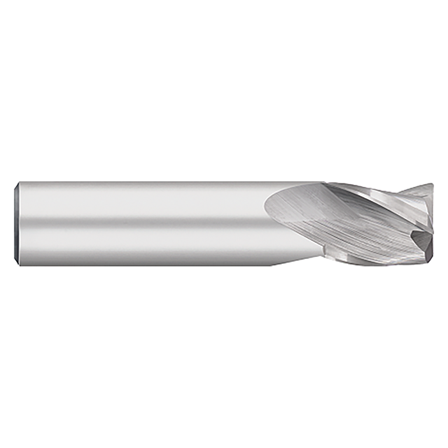 Titan USA TC15222 | 0.3750" (3/8) Diameter x 0.3750" (3/8) Shank x 0.0900" Corner Radius x 2.0000" (2) OAL 3 Flute Uncoated Carbide Corner Radius End Mill