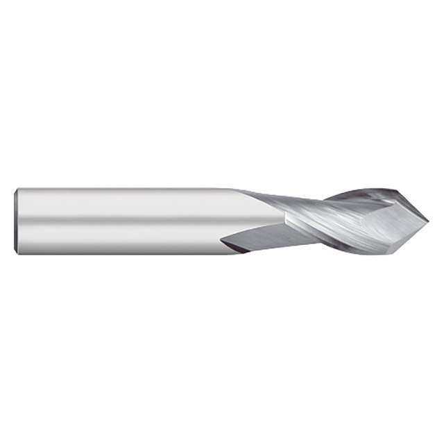 Titan USA TC32024 | 0.3750" (3/8) Diameter x 0.3750" (3/8) Shank x 2.5000" (2-1/2) OAL x 90 Degree Point Angle 2 Flute Uncoated Carbide Drill Mill
