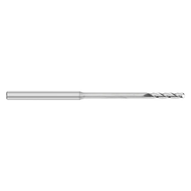 Titan USA TC52858 | 0.0800" Diameter x 0.1250" (1/8) Shank x 2.5000" (2-1/2) OAL x 0.4000" LOC 3 Flute Uncoated Carbide Ball End Mill