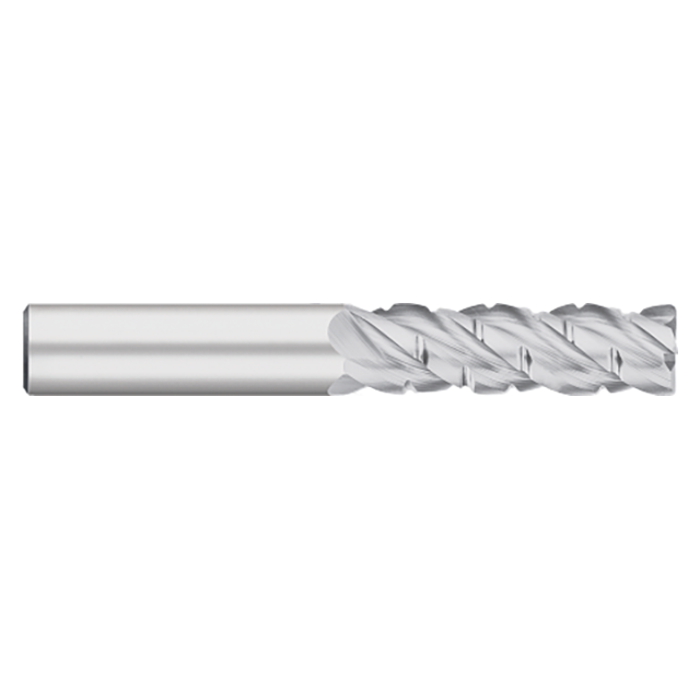Titan USA TC29790 | 0.5000" (1/2) Diameter x 0.5000" (1/2) Shank x 6.0000" (6) OAL x 0.0300" Radius 4 Flute Uncoated Carbide Roughing End Mill
