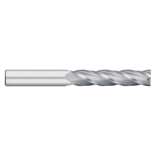Titan USA TC82557 | 10.00mm Diameter x 10.00mm Shank x 100.00mm OAL x 45.00mm LOC 4 Flute Uncoated Carbide Square End Mill