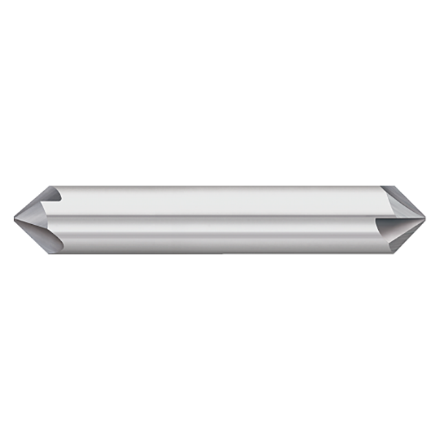 Titan USA TC88032 | 0.3750" (3/8) Diameter x 0.3750" (3/8) Shank x 2.5000" (2-1/2) OAL x 60 Degree Include Angle 4 Flute Uncoated Carbide Chamfer Mill