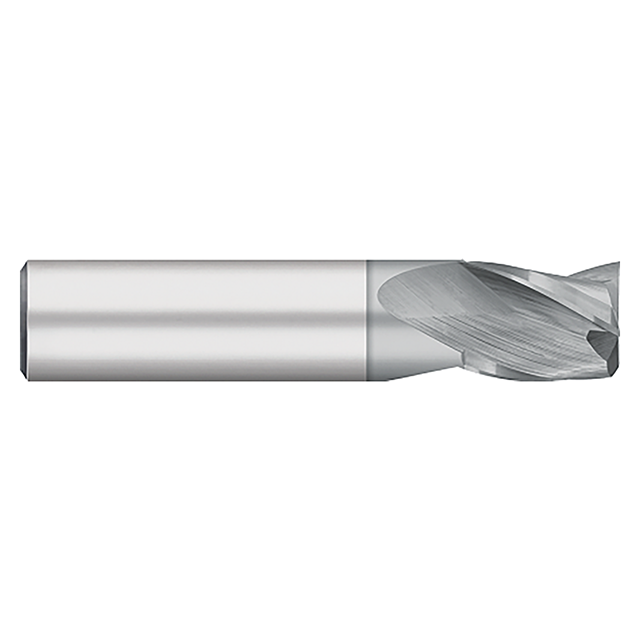 Titan USA TC91102 | 0.0313" Diameter 0.1250" (1/8) Shank x 1.5000" (1-1/2) OAL x 0.0625" (1/16) LOC 3 Flute TICN Coated Carbide Square End Mill