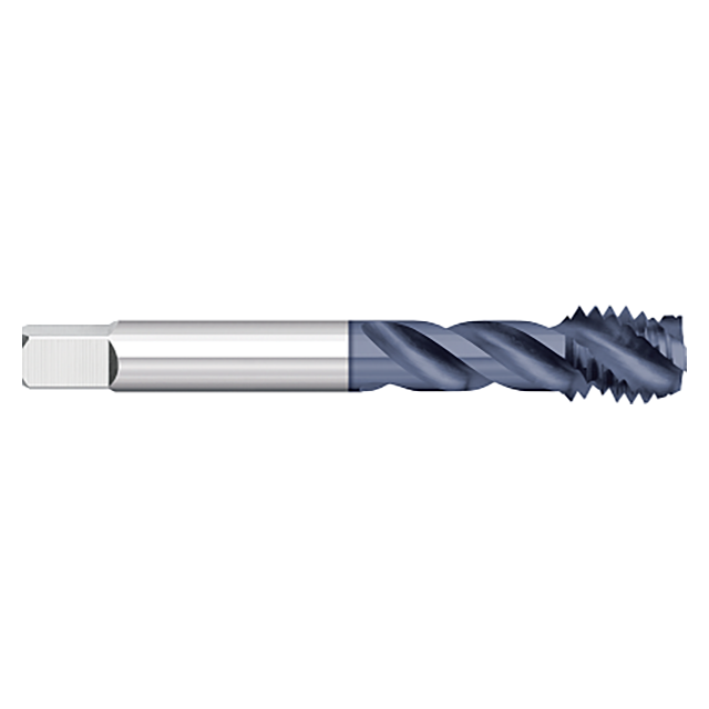Titan USA TT98721 | M4 X 0.7 Thread x 0.1680" Shank x 2.1250" (2-1/8) OAL x 0.3100" LOC 3 Flute ALTIN Coated High Vanadium Powdered Metal Spiral Flute Tap
