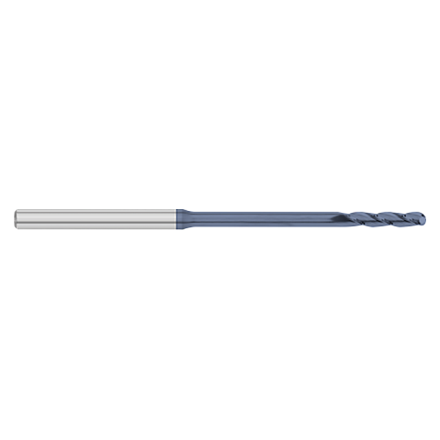 Titan USA TC52950 | 0.0600" Diameter x 0.1250" (1/8) Shank x 2.5000" (2-1/2) OAL x 0.5000" (1/2) LOC 3 Flute ALTIN Coated Carbide Ball End Mill