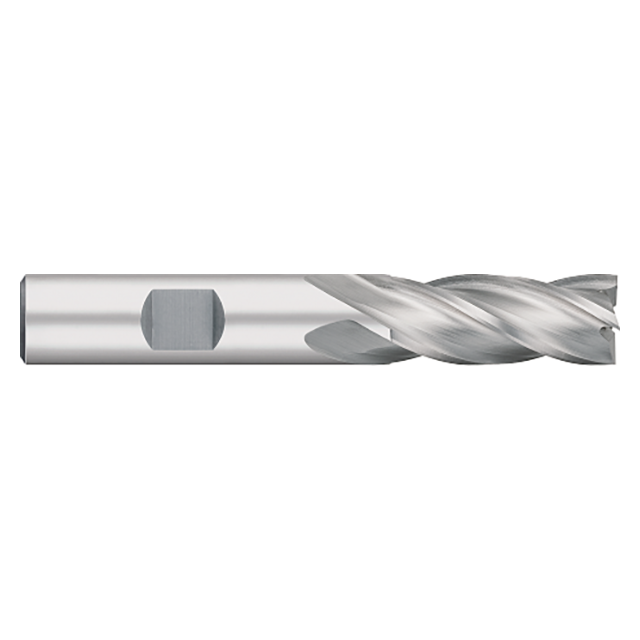 Titan USA TE81217 | 0.3750" (3/8) Diameter x 0.3750" (3/8) Shank x 2.5000" (2-1/2) OAL x 0.7500" (3/4) LOC 4 Flute Uncoated Cobalt Square End Mill