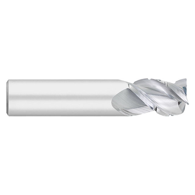 Titan USA TC67257 | 0.3750" (3/8) Diameter x 0.3750" (3/8) Shank x 0.6250" (5/8) LOC x 2.0000" (2) OAL 0.0150" (1/64) Radius 3 Flute Uncoated Carbide Corner Radius End Mill