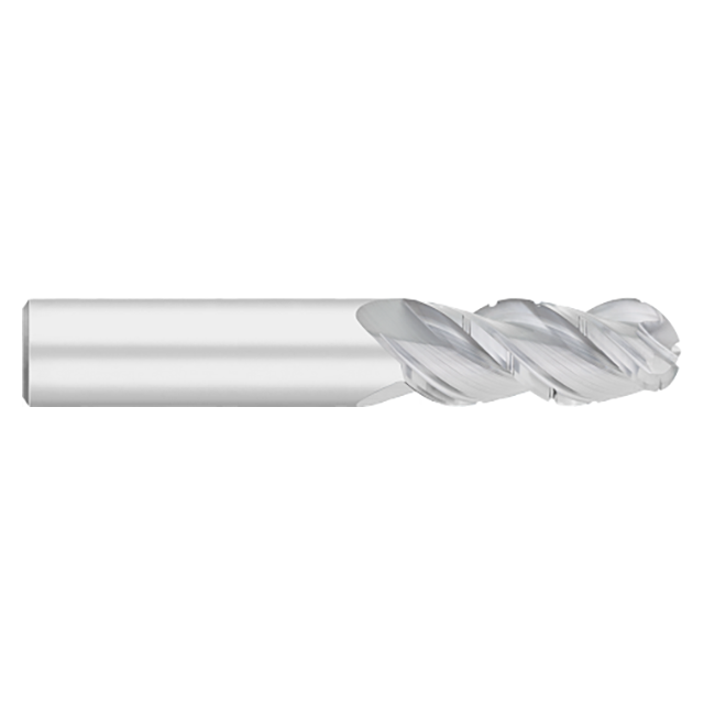Titan USA TC67458 | 0.6250" (5/8) Diameter x 0.6250" (5/8) Shank x 1.6250" (1-5/8) LOC x 3.5000" (3-1/2) OAL 3 Flute Uncoated Carbide Ball End Mill
