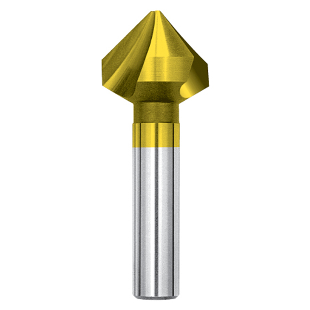 Magafor 84483212400 | 0.3150" Diameter 60 Degree 4832 Included Angle 3 Flute M35/TiN Countersink