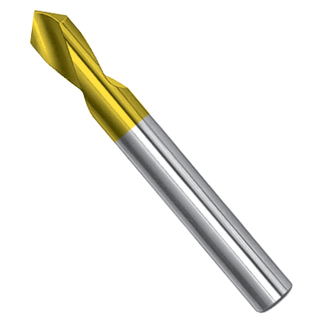 Magafor 80089512700 | 1/2" Diameter x 1-3/8" Flute Length x 4" OAL 90 Degree Angle TiN Coated Spotting Drill