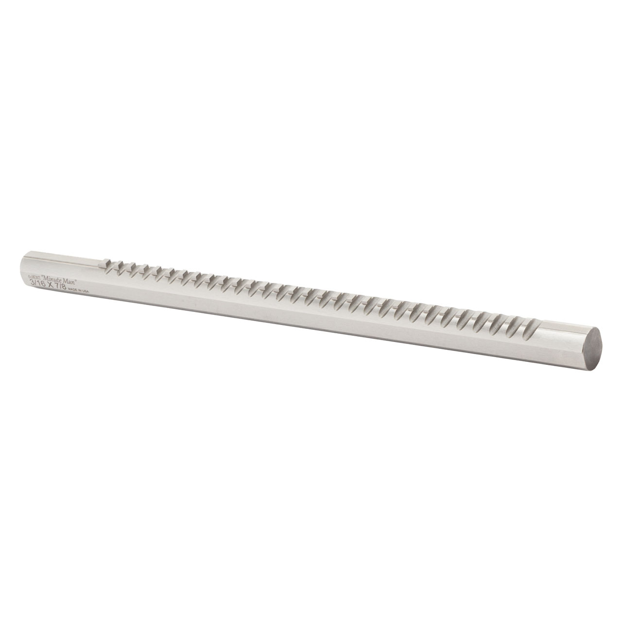 duMONT 55523 | 1/8" Width x 1/2" Body Diameter x 3/8" Pitch x 11-3/4" Length Production Keyway Broach