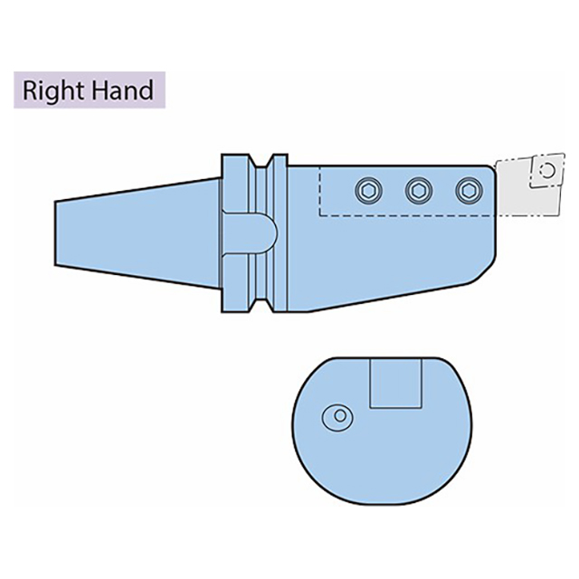Big Daishowa BBT40M-180-BH25R-130 | 130.00mm Length Right Hand Square Tool Holder