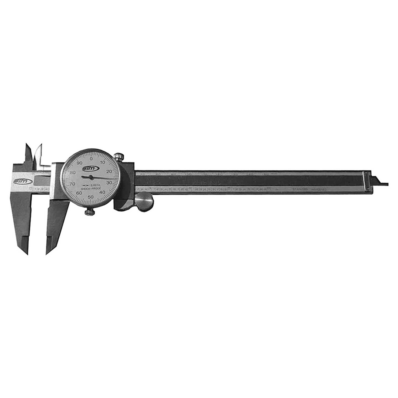 STM 200584 | 8" Maximum Measurement x 0.0010" Graduation x 1/2" Length Stainless Steel Dial Caliper