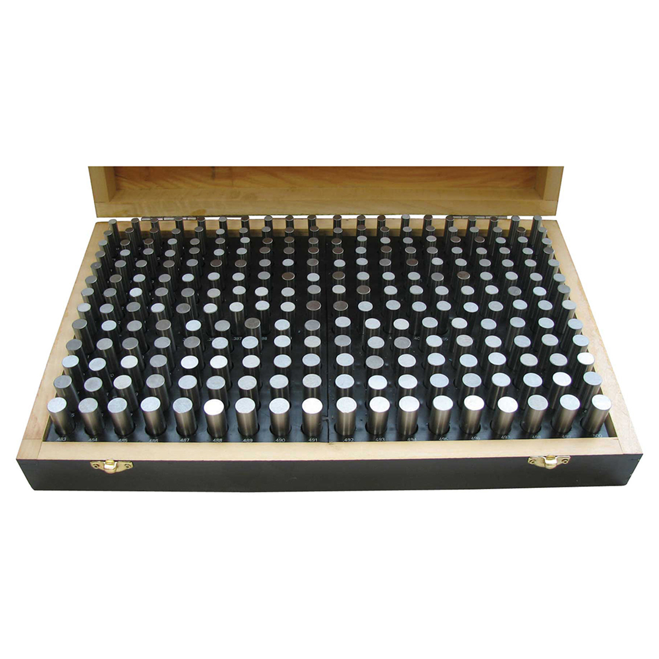 STM 255045 | 0.5000" Maximum Measurement 250 Pieces Bright Coated Pin Gage Set