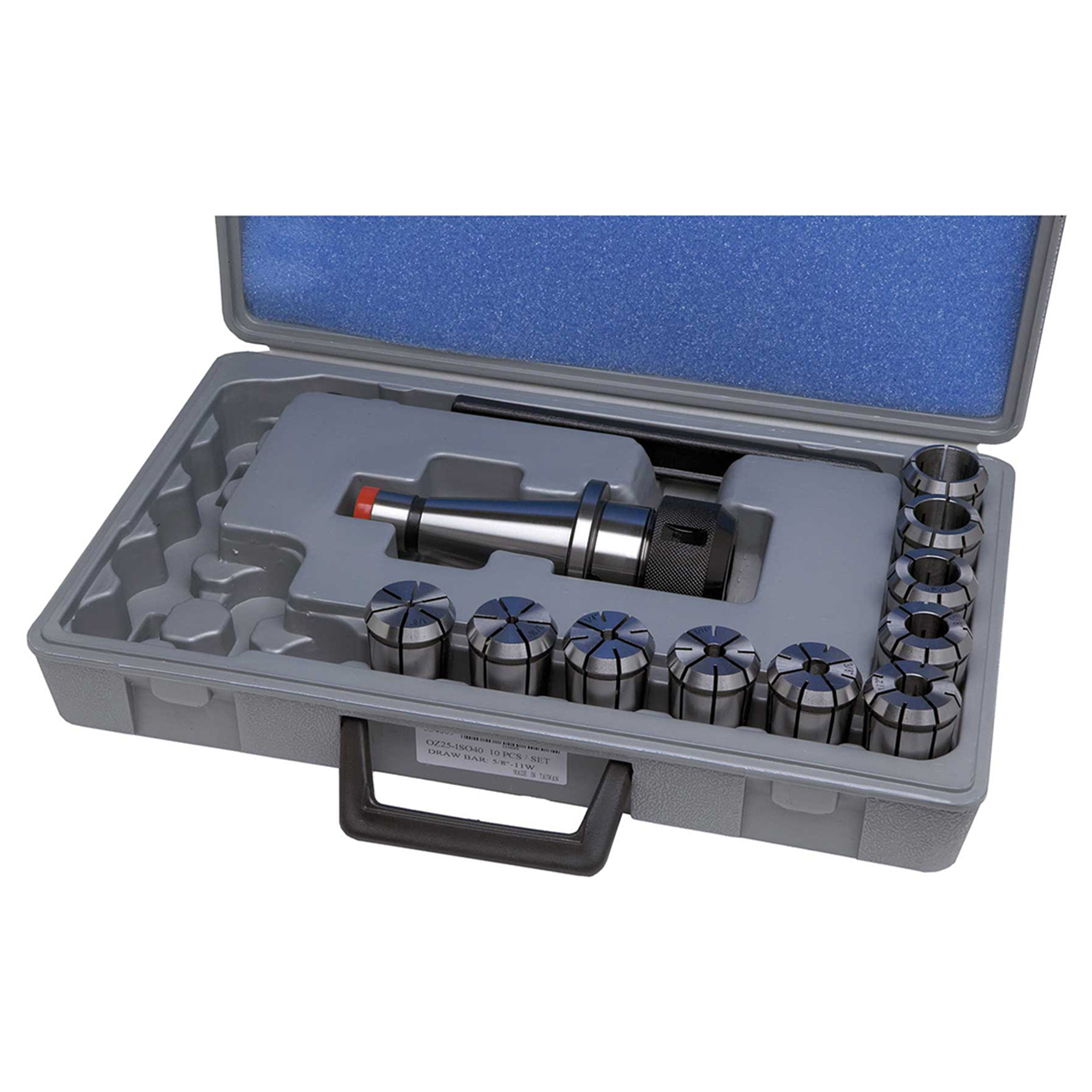 GS Tooling 334610 | 1/8-1" Range Type 25 Series Collet Chuck Set - 10 Piece
