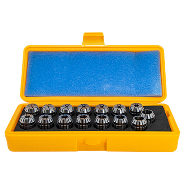 GS Tooling 337404 | 1/16"-1/2" Collet Capacity x 32nds ER20 Collet Set - 15 Piece
