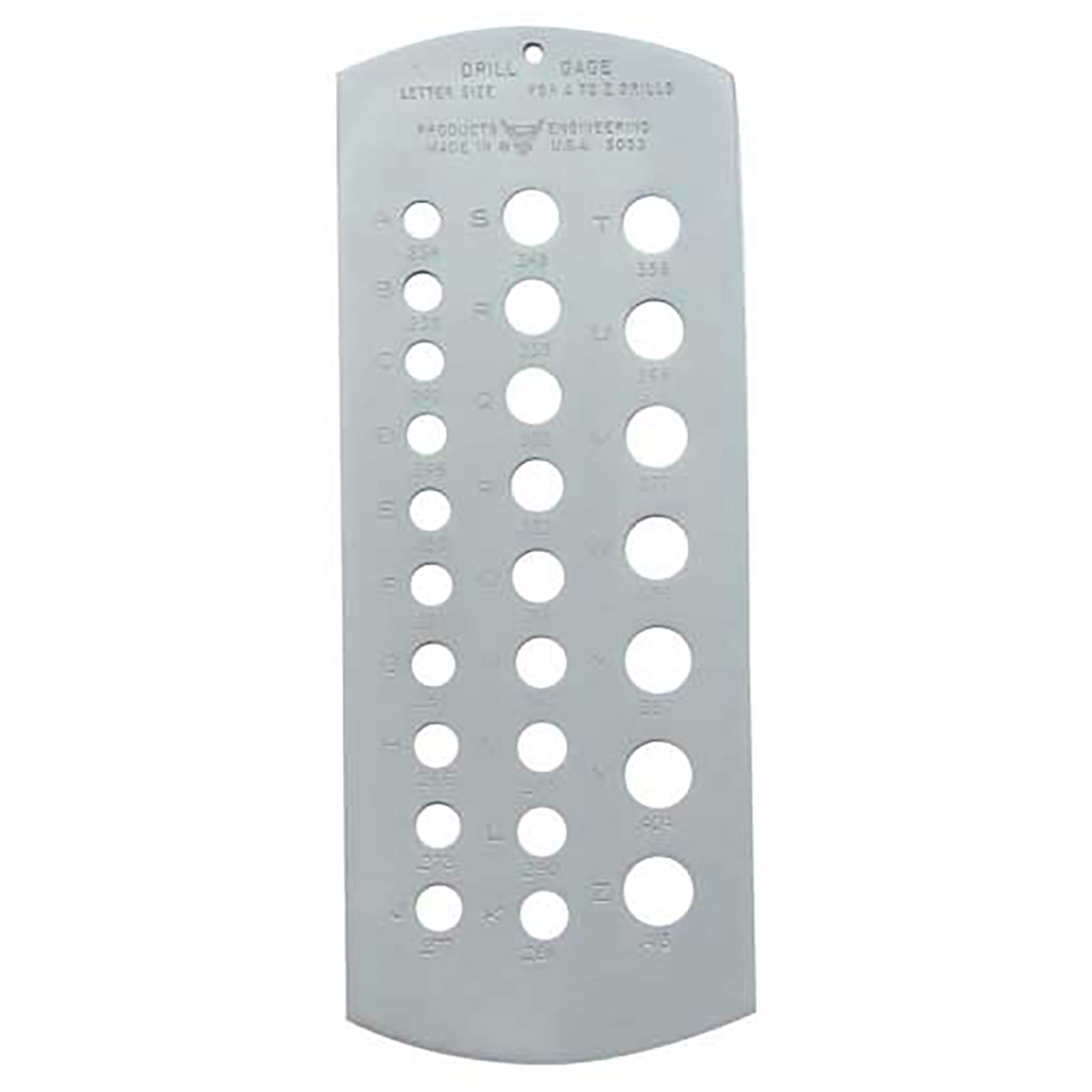 STM 606318 | Z Hole Size Drill Gage
