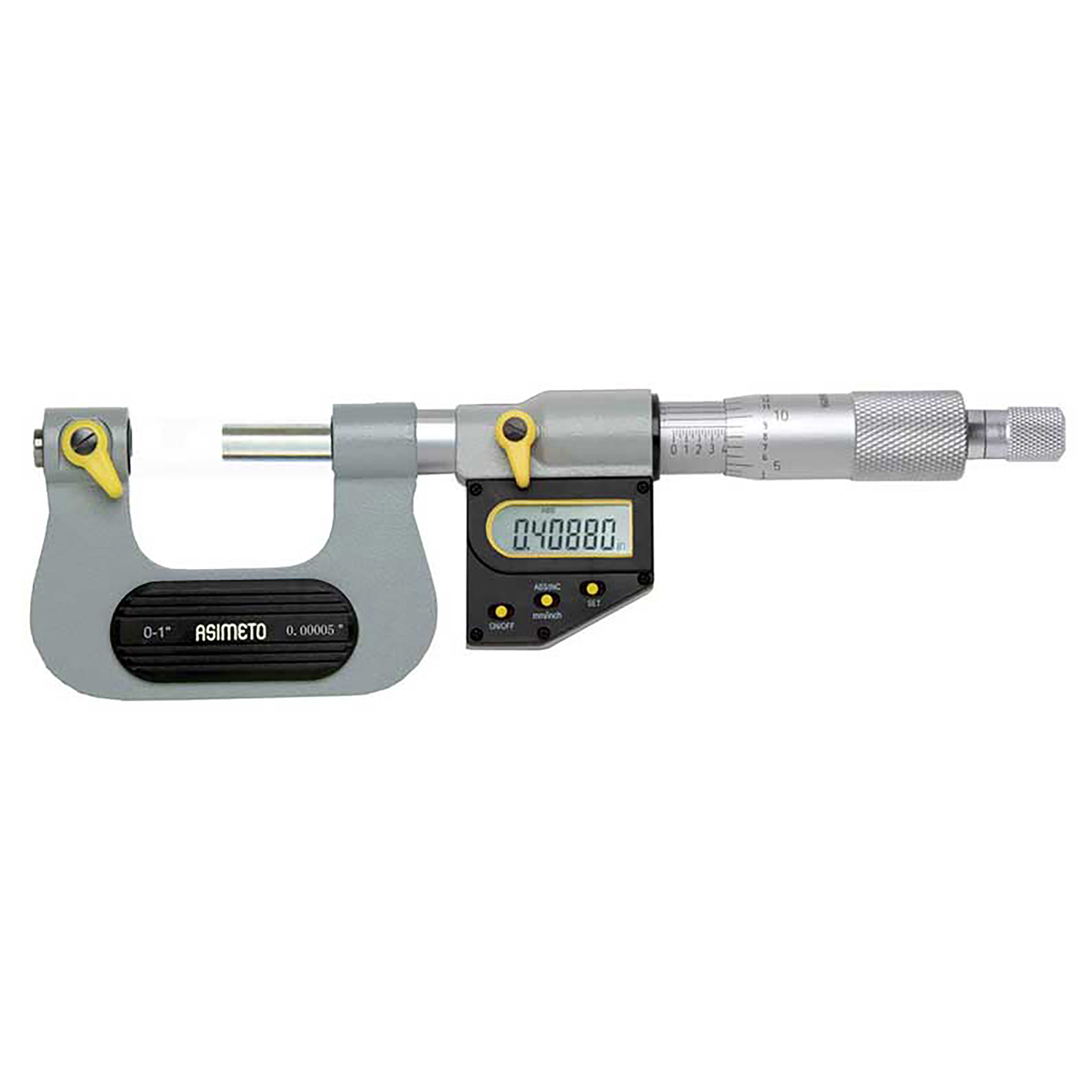 Asimeto 7136011 | 1.0000" Maximum Measurement x 0.0001" Graduation Digital Screw Thread Micrometer