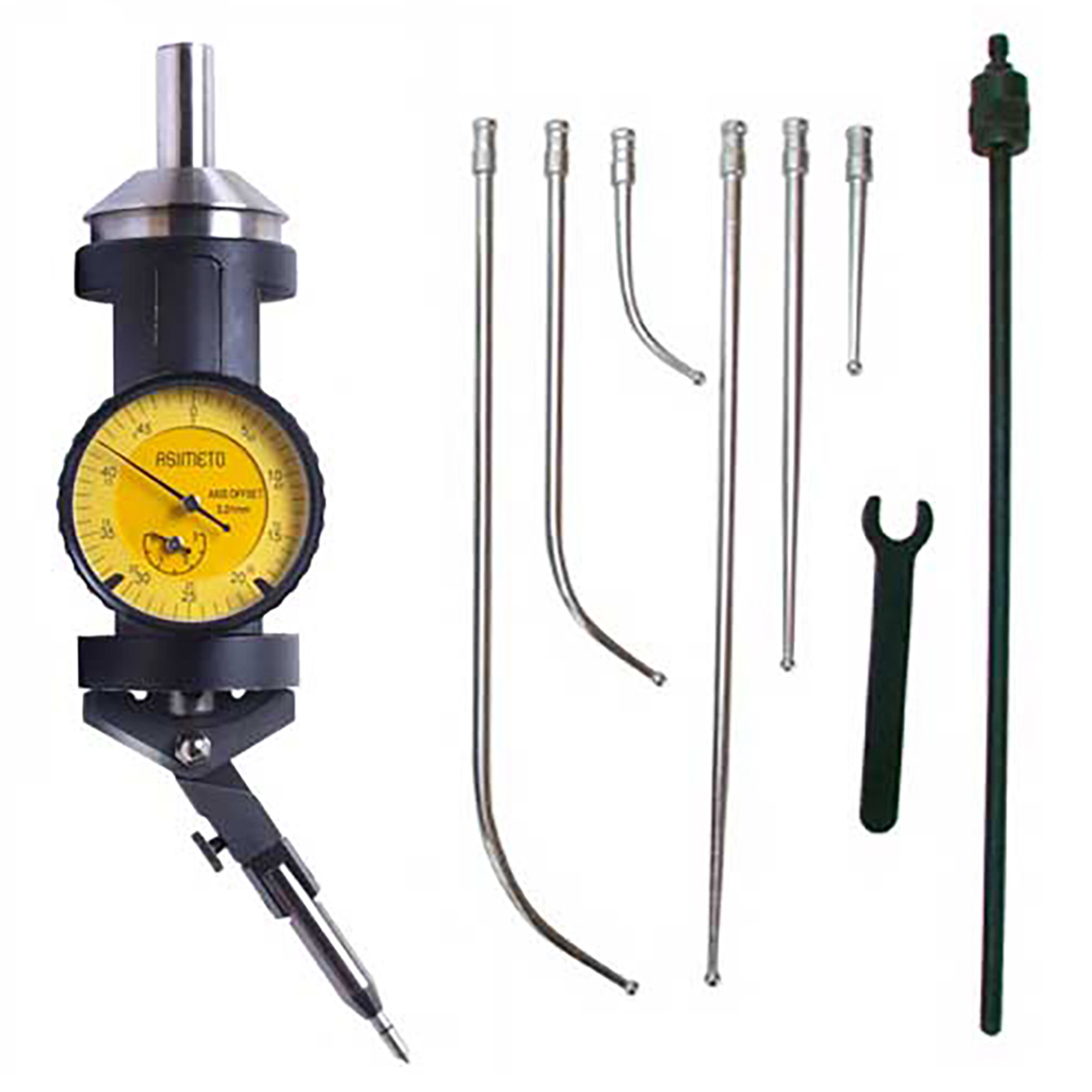 Asimeto 7469008 | 12.0000" Maximum Measurement x 0.0005" Graduation Dial Test Indicator Kit