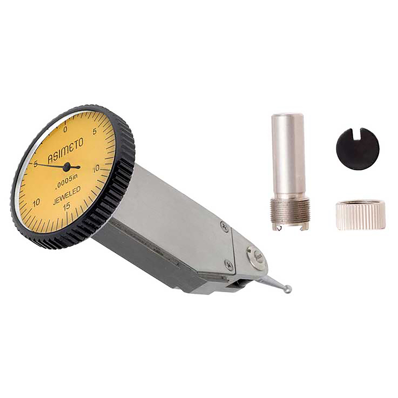 Asimeto 7501785 | 0.0080" Maximum Measurement x 0.0001" Graduation x 0-4-0 Reading Vertical Dial Test Indicator