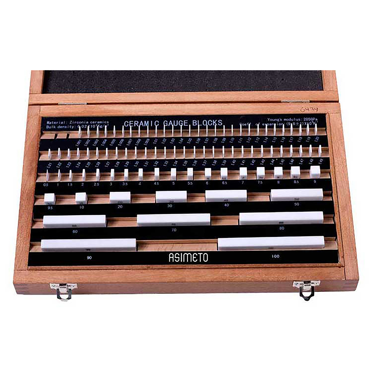Asimeto 7650181 | 100.00mm Maximum Size 88 Pieces Steel Gage Block Set