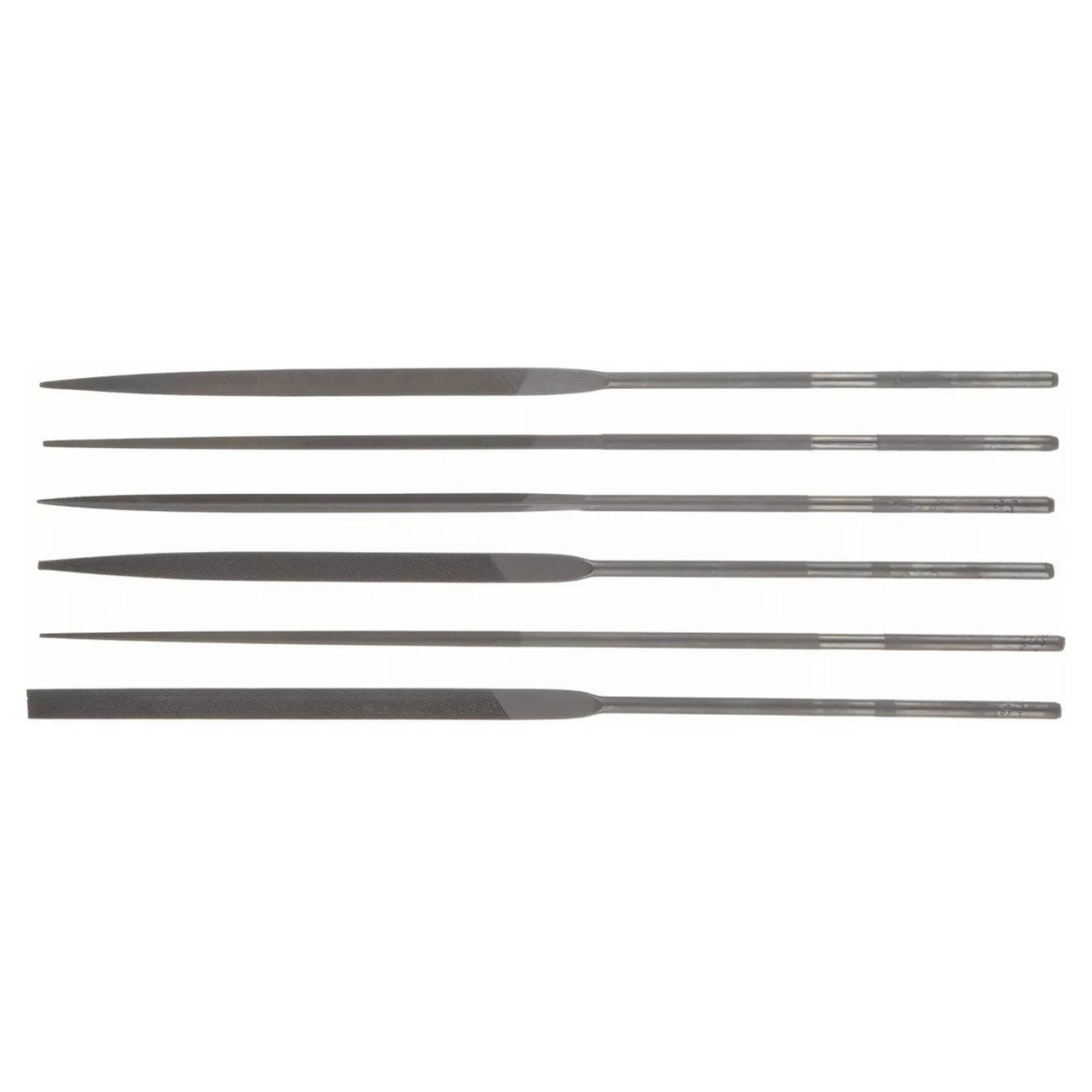Simonds 72756530 | 5-1/2" Length #2 Cut Round Needle File Set - 6 Piece