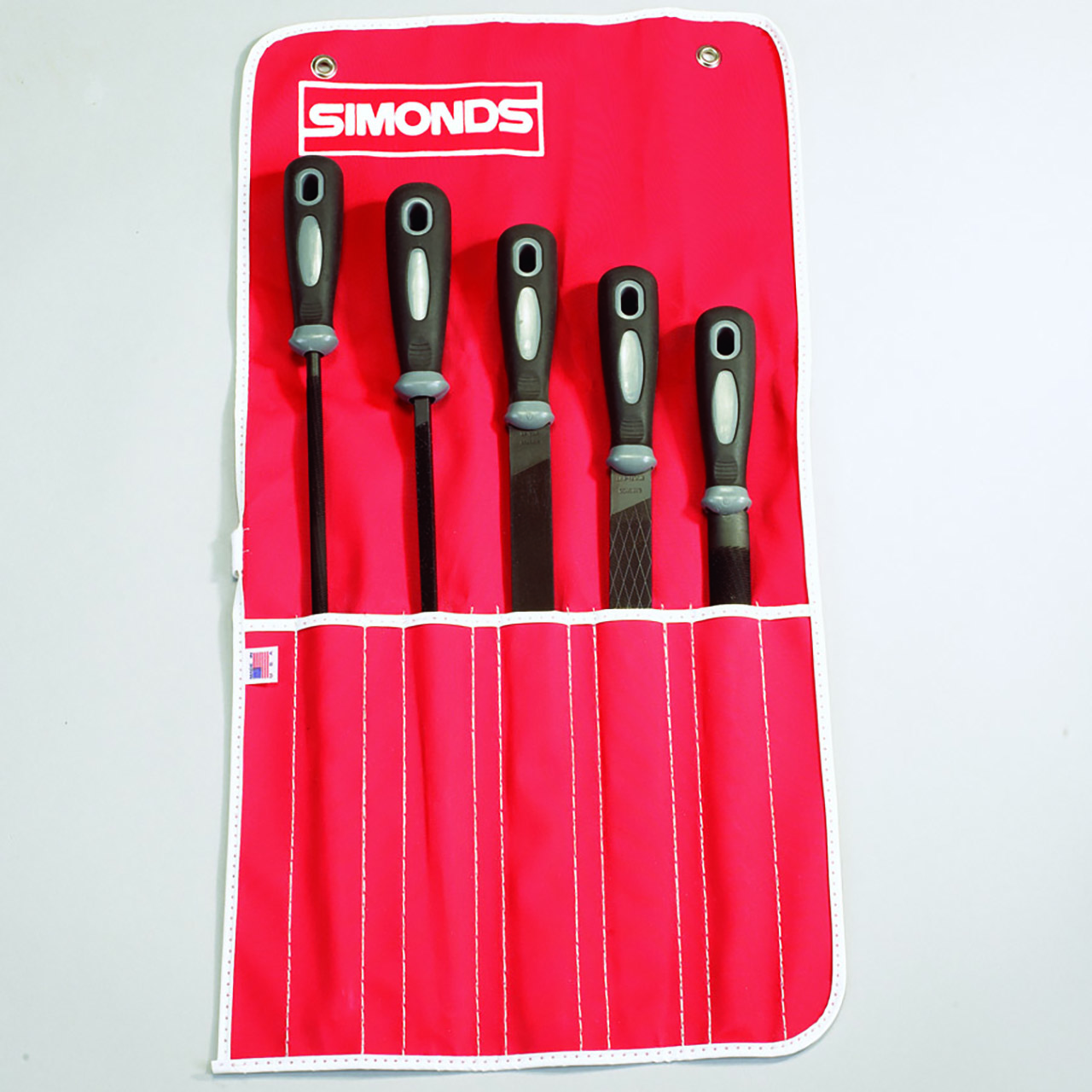 Simonds 78757010 | 10-1/2" Length x 4" Width x 1/2" Thickness American-Pattern File Set - 5 Piece