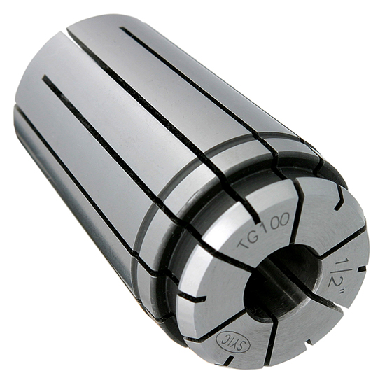 Techniks 04010-25/64 | 0.375" - 0.391" Capacity x 25/64" Shank x 1.379" Width TG100 Steel Super Precision Collet
