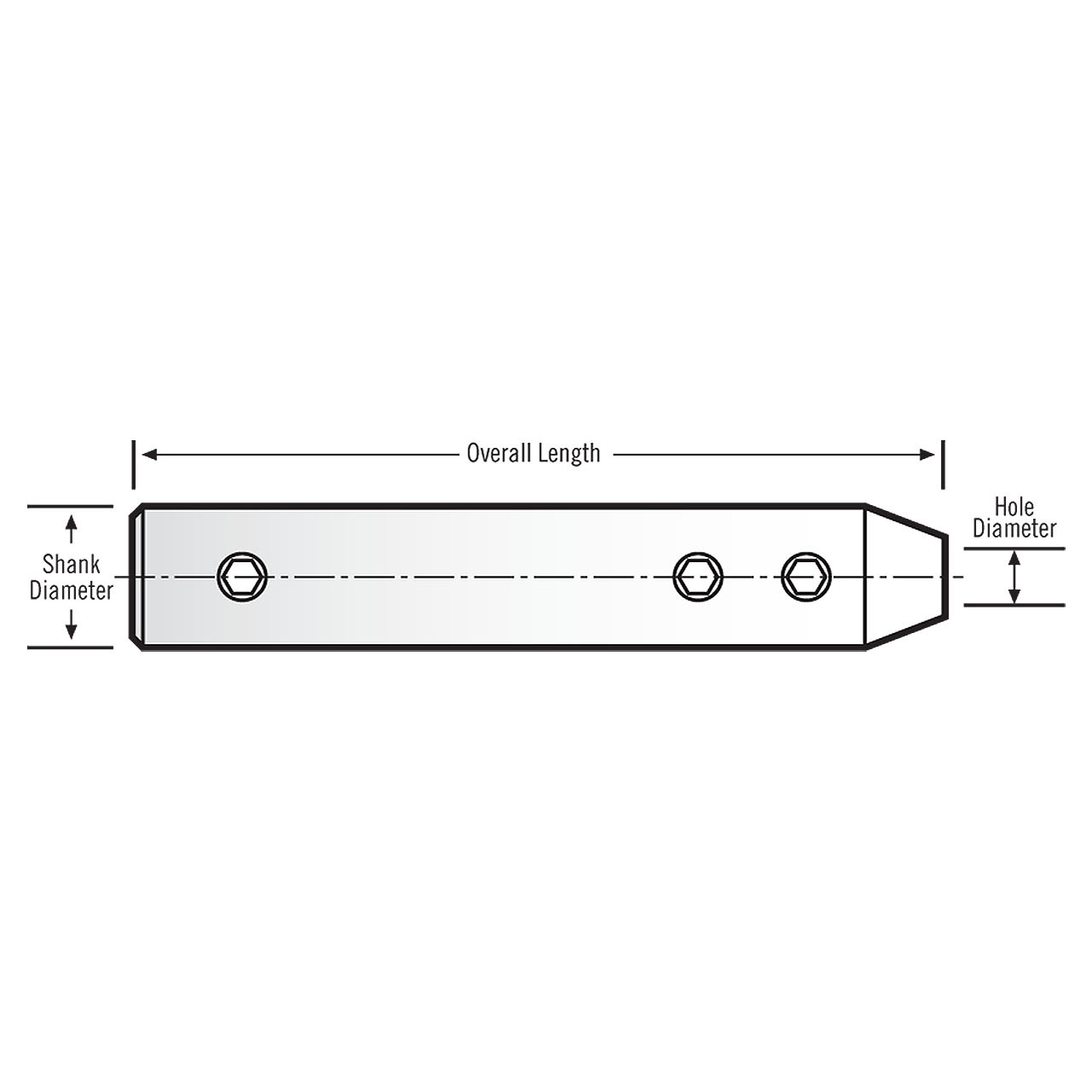 RobbJack MAH-06 | 16.00mm Shank x 125.00mm OAL Uncoated End Mill Holder