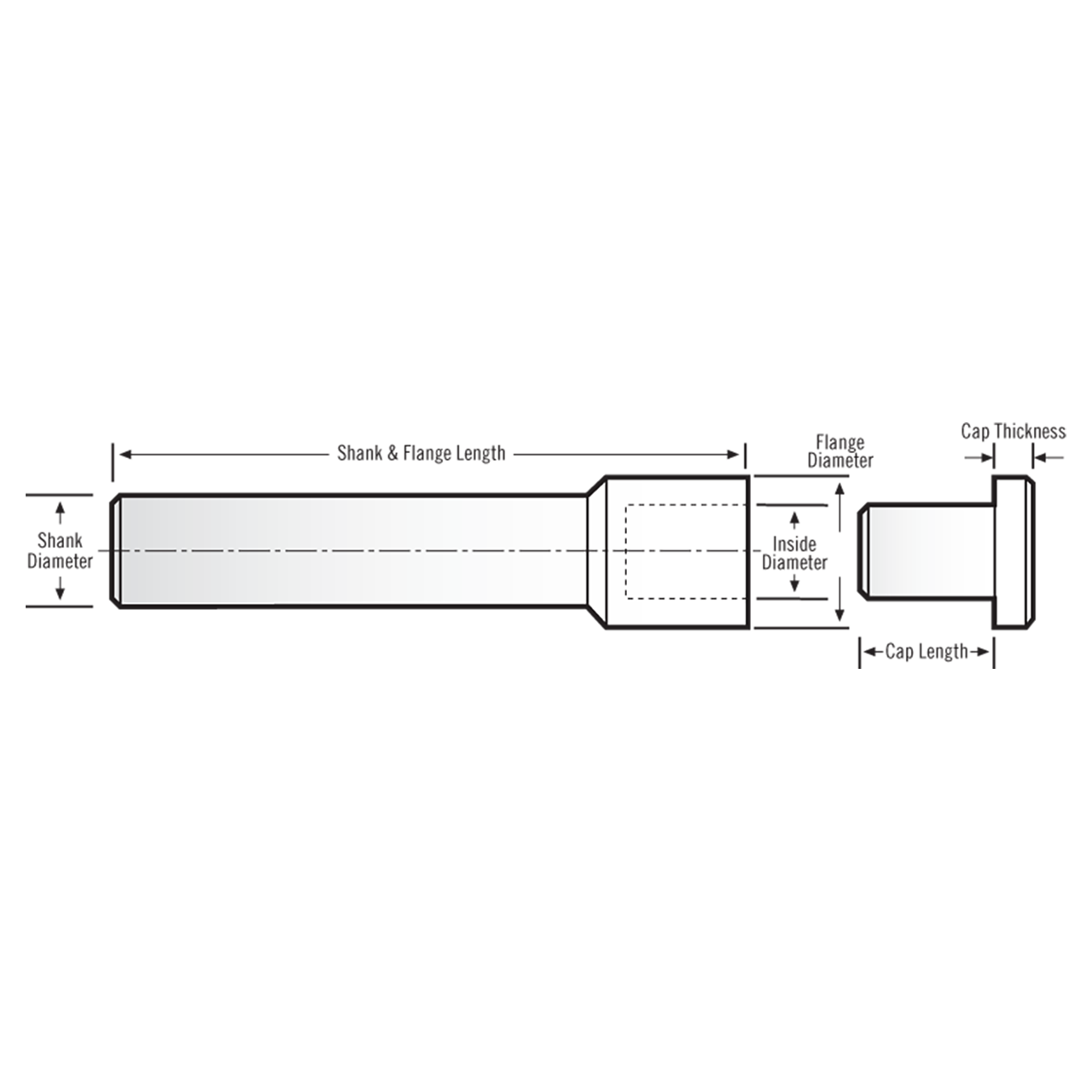 RobbJack MSA-10 | 10.00mm Diameter x 12.00mm Shank x 75.00mm OAL 30 Degree Helix Uncoated Slotting Saw Arbor