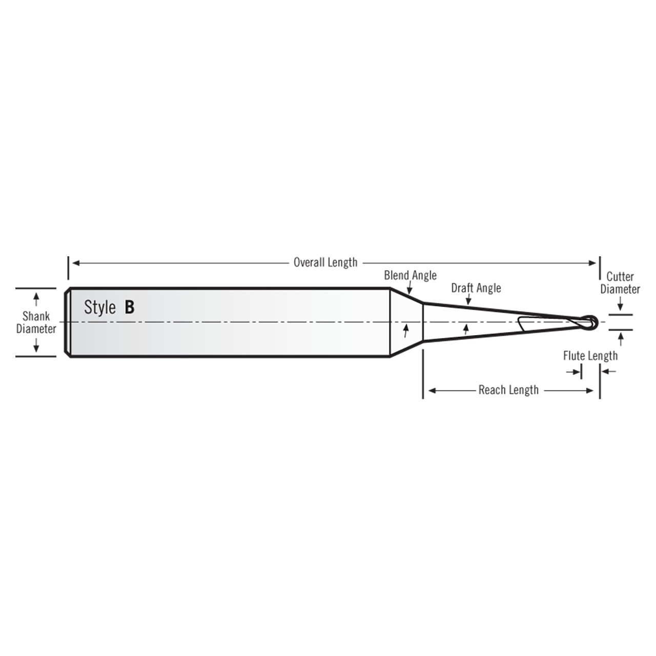 RobbJack MDM-204-0.8 | 0.80mm Diameter x 6.00mm Shank x 63.00mm OAL 2 Flute AlTiN Coated Ball End Mill