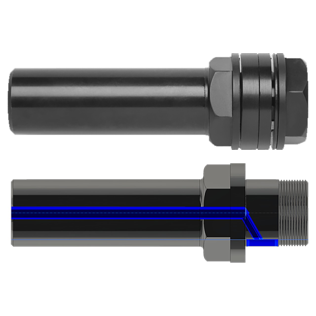 RobbJack NAB-500-TC | 0.5000" Diameter x 0.7500" Shank x 3" OAL Uncoated Straight Shank Collet Chuck Holder