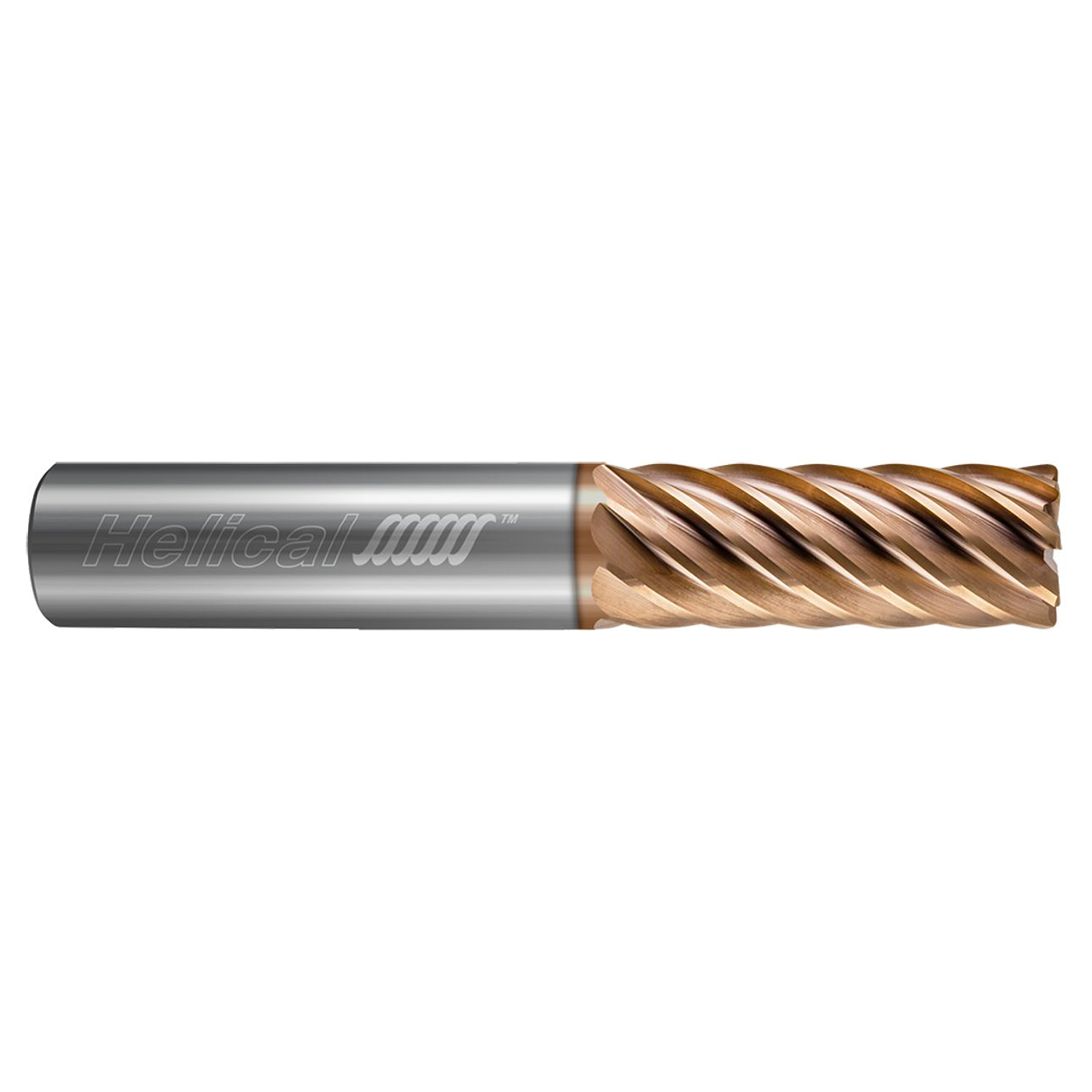 Helical Solutions 87765 | HXF 0.6250" Diameter x 0.6250" Shank x 3.0000" OAL x 0.0600" Radius 10 Flute Tplus Coated Corner Radius End Mill