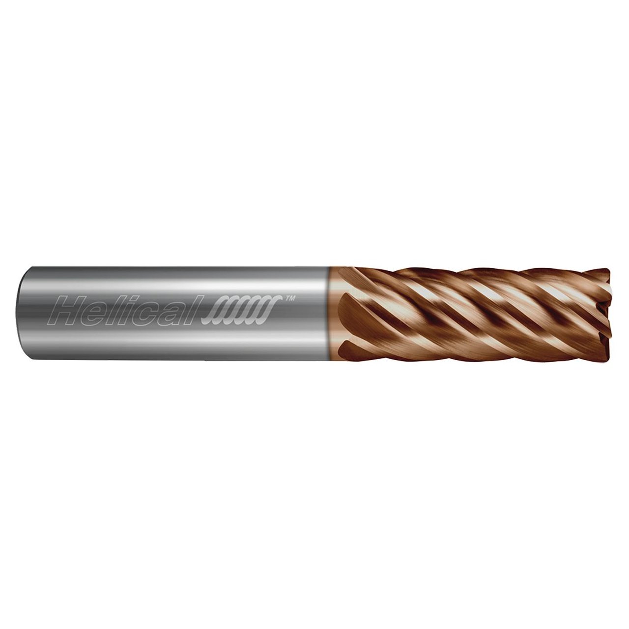 Helical Solutions 88402 | HEV-6 0.3750" Diameter x 0.3750" Shank x 2.0000" OAL x 0.1250" Radius 6 Flute Tplus Coated Corner Radius End Mill