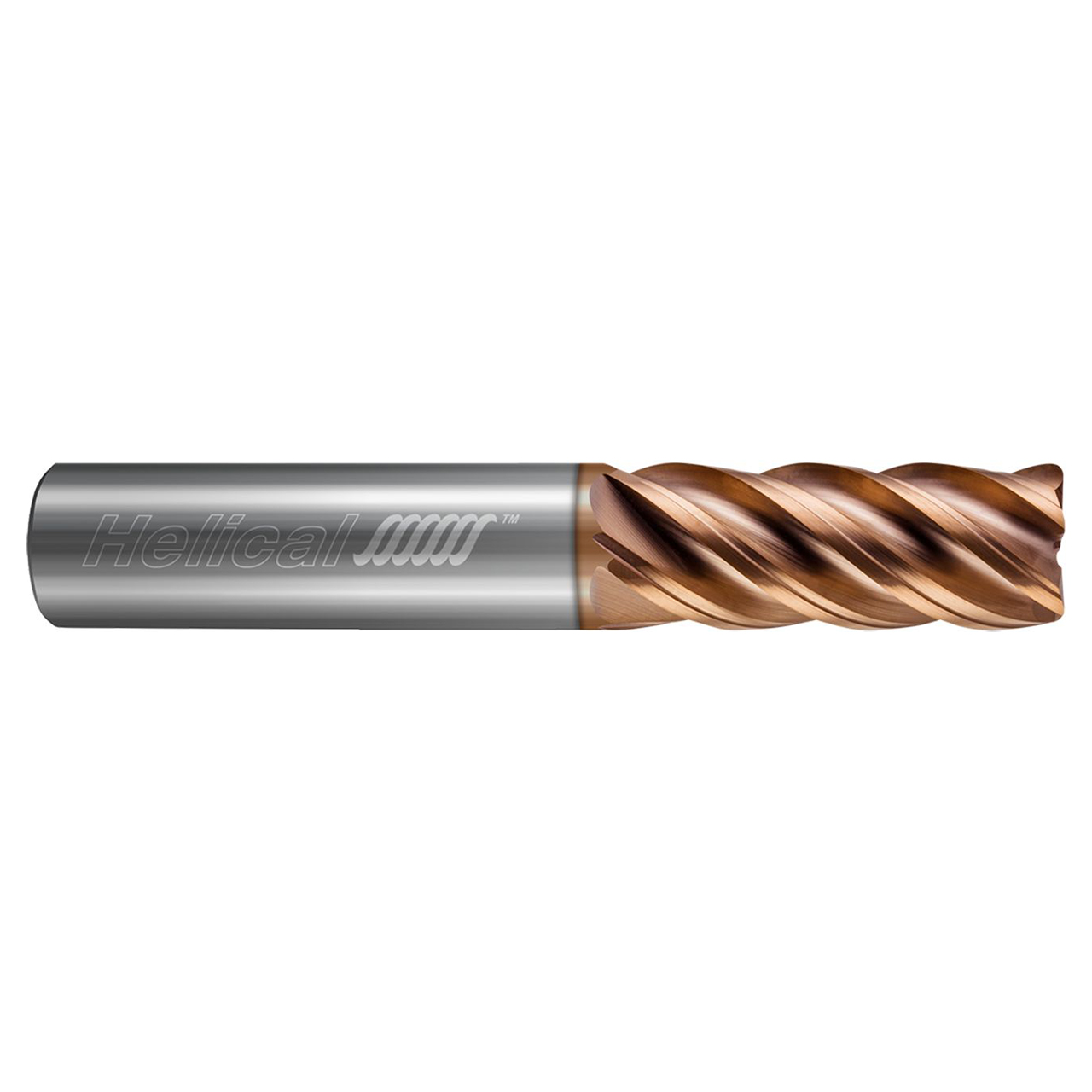 Helical Solutions 88322 | HEV-5 0.2500" Diameter x 0.2500" Shank x 3.0000" OAL x 0.0400" Radius 5 Flute Tplus Coated Corner Radius End Mill