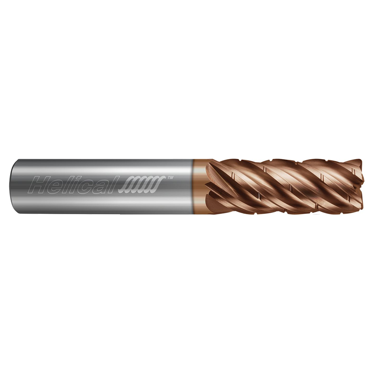 Helical Solutions 88510 | HEV-C-5 0.1875" Diameter x 0.1875" Shank x 3.0000" OAL x 0.0100" Radius 5 Flute Tplus Coated Corner Radius End Mill