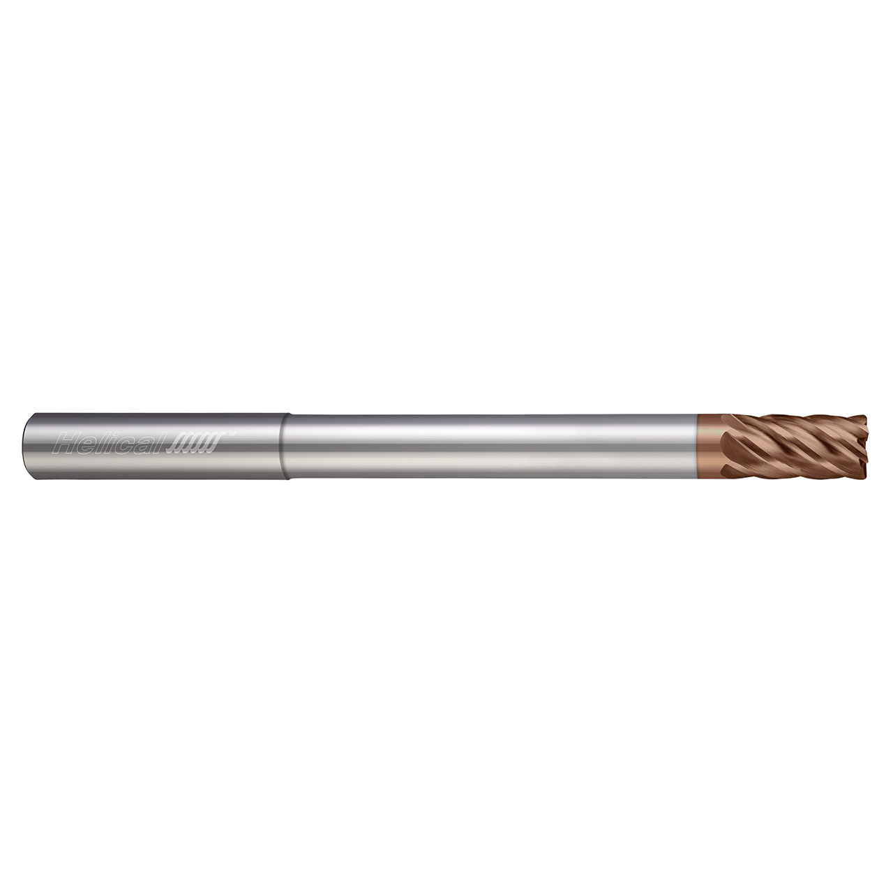 Helical Solutions 88657 | HEV-RN-6 0.1875" Diameter x 0.1875" Shank x 2.5000" OAL x 0.0100" Radius 6 Flute Tplus Coated Corner Radius End Mill