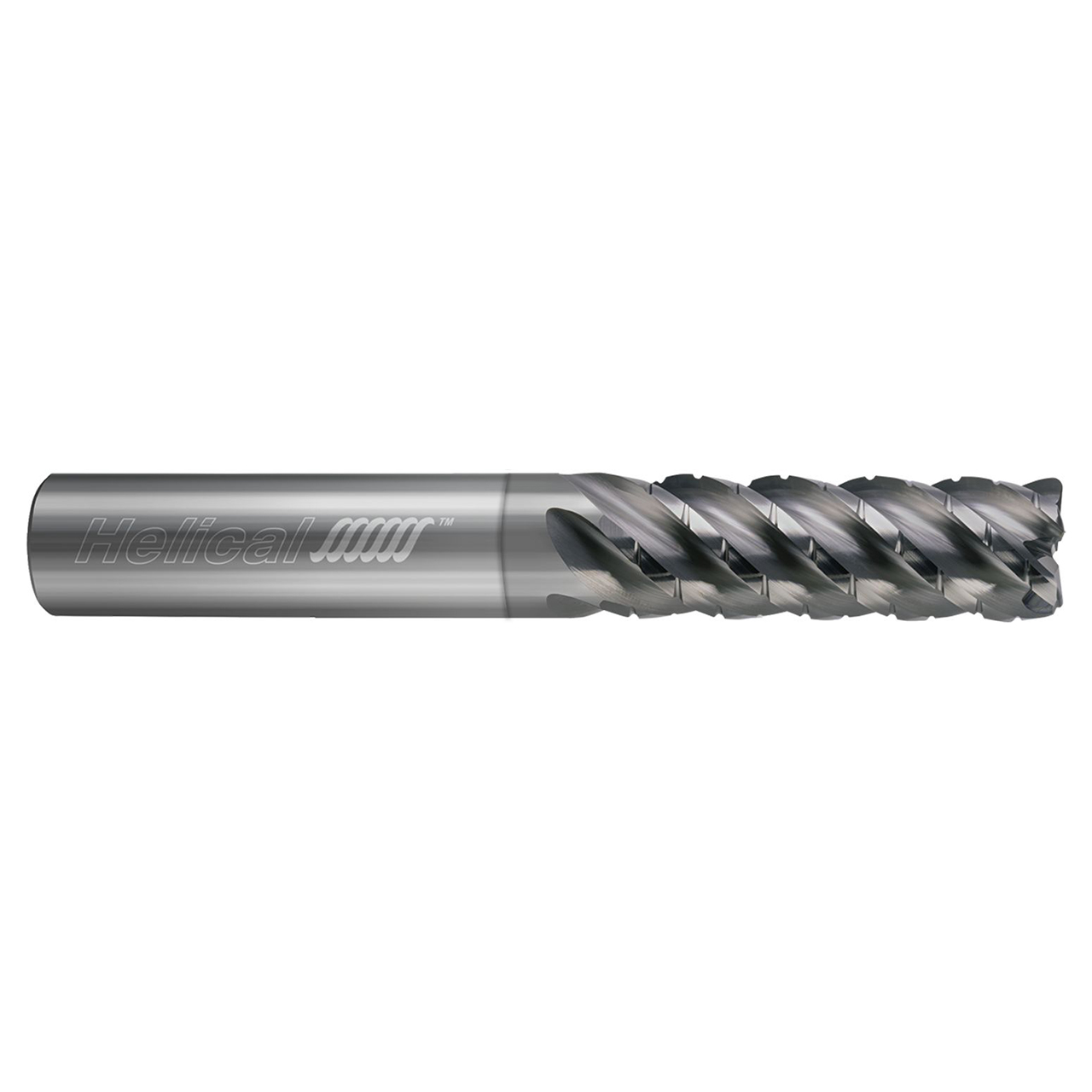 Helical Solutions 88930 | HVAL-C-5 0.2500" Diameter x 0.2500" Shank x 3.0000" OAL x 0.0100" Radius 5 Flute Nplus Coated Corner Radius End Mill