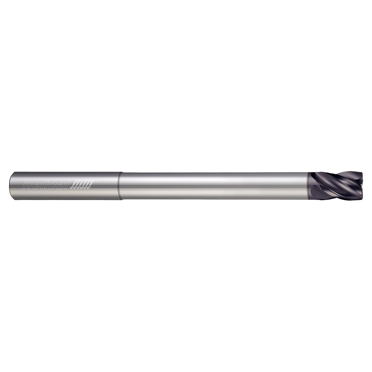 Helical Solutions 88564 | HSV-RN-4 0.1250" Diameter x 0.1250" Shank x 3.0000" OAL x 0.0100" Radius 4 Flute Aplus Coated Corner Radius End Mill