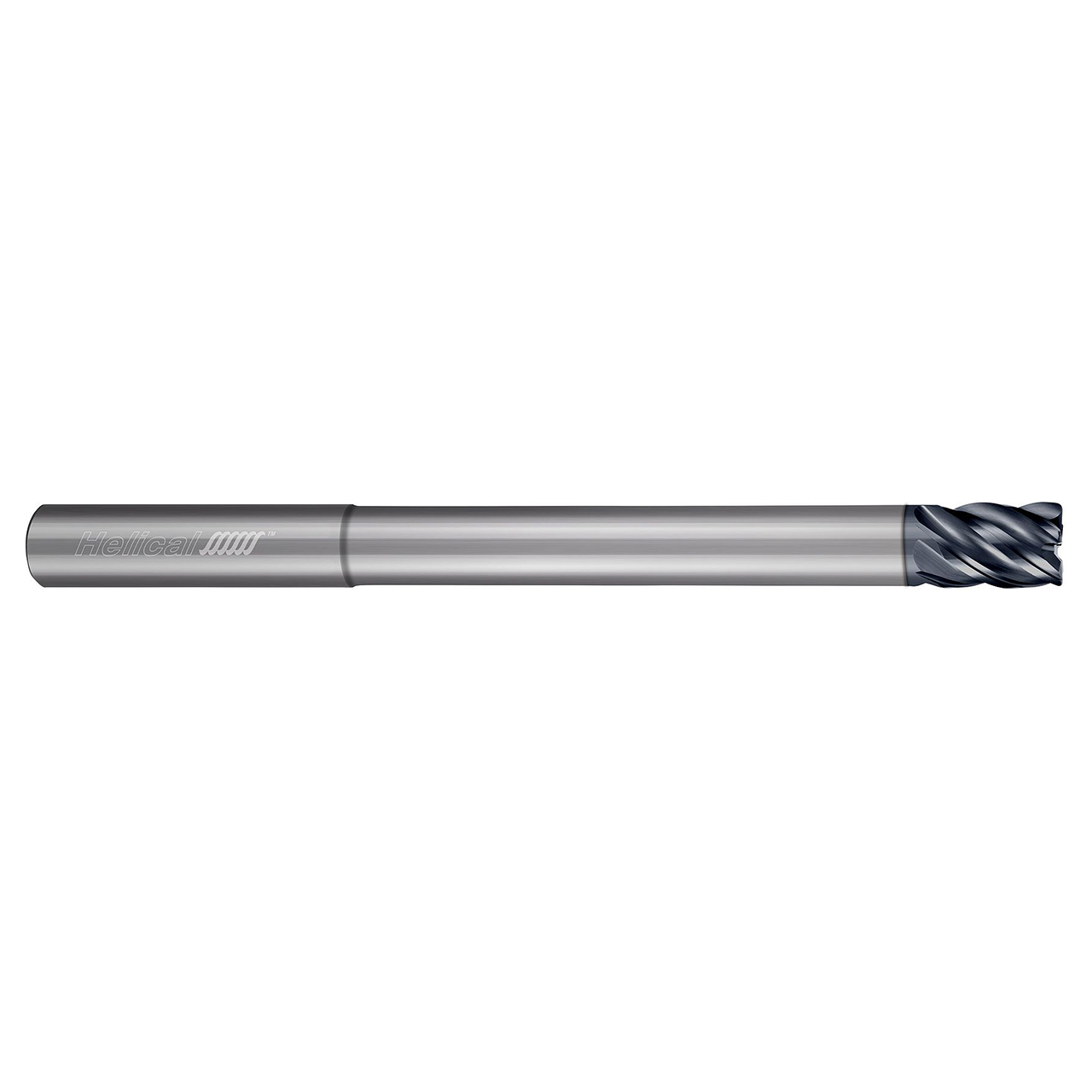 Helical Solutions 88583 | HEV-RN-5 0.2500" Diameter x 0.2500" Shank x 4.0000" OAL x 0.0600" Radius 5 Flute Aplus Coated Corner Radius End Mill